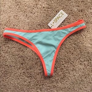 L*Space Orange & Blue mini bikini bottoms, Sz S!